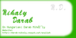 mihaly darab business card